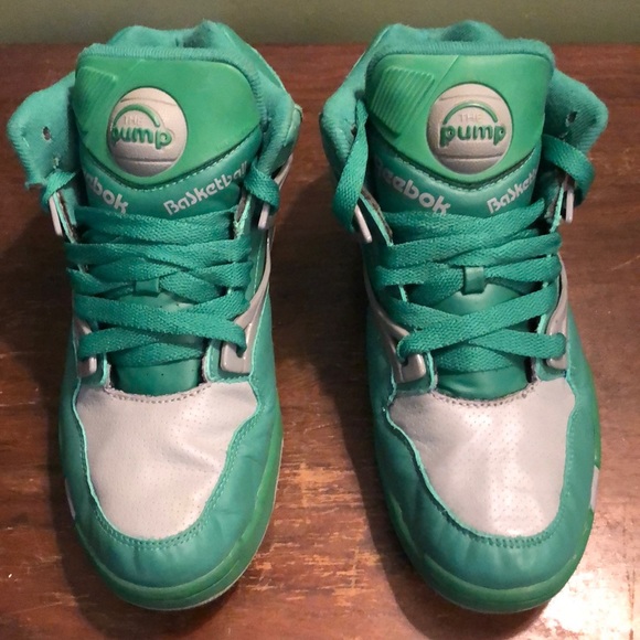 green reebok pumps